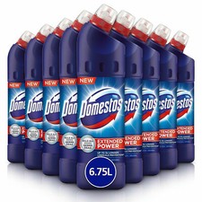 Image of 9x Domestos Original Extended Power Germ Killing Disinfectant Thick Bleach 750ml