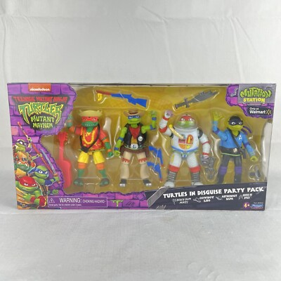 #ad #ad TMNT Mutant Mayhem Turtles In Disguise 4 pack figures 2023 Playmates Walmart $20.30