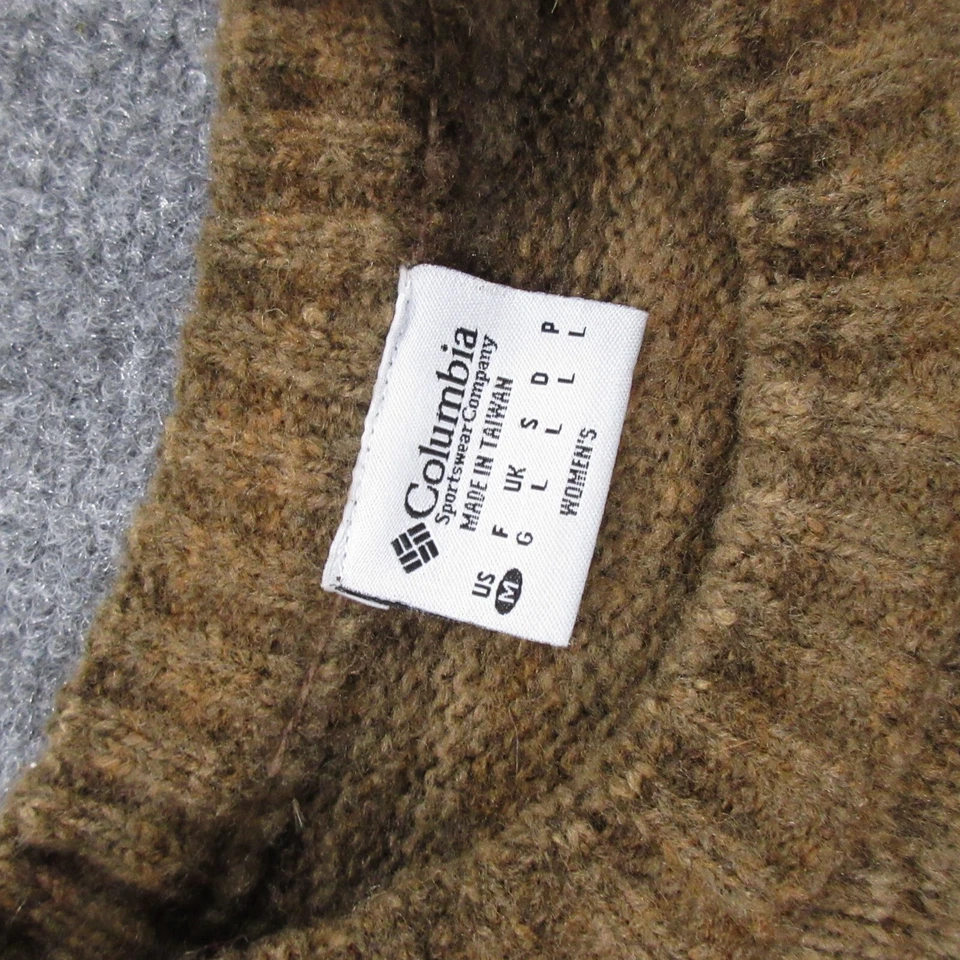 Suéter Columbia Para Mujer Mediano Mezcla Lana Pullover Acanalado Texturizado Acogedor Foto 3 de 4