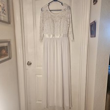 Ever Pretty 2XL US size 12 White Formal Dress (wedding) NWT