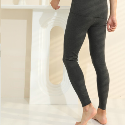 Zonbailon Men's wool silk seamless heat storage and temperature locking leggings