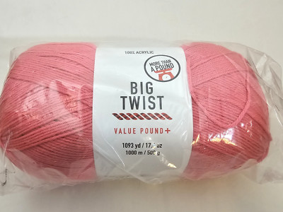 Big Twist Value POUND PLUS Yarn - WATERMELON - Dye Lot# 44/5110- 17.6oz