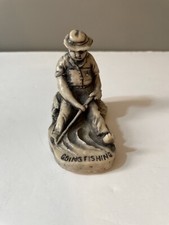 Georgia Marble Gone Fishing Figure 4" X 2.25” X 3.5" Limited Edition Made In USA