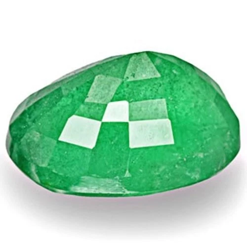 ZIMBABWE Esmeralda 4,15 Cts Natural Sin Tratar Medio Verde Ovalado Foto 2 de 3