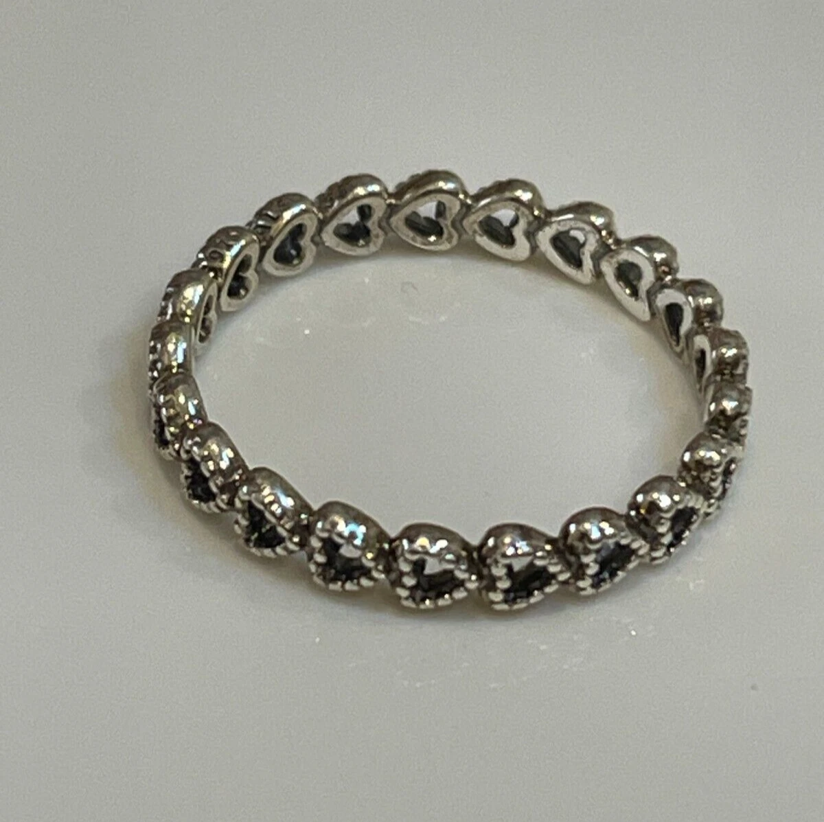 Genuine PANDORA Linked Love Sterling Silver Ring Size 56 190980