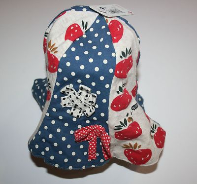New Next UK 3 6 year Girls Strawberry Polka Dot Sun Hat Mix Material Print 