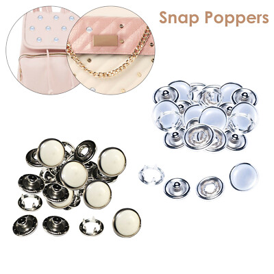 10-100pcs Zinke Ring Druckknöpfe Snap Popper Verbindungen für Basteln,Beuteln