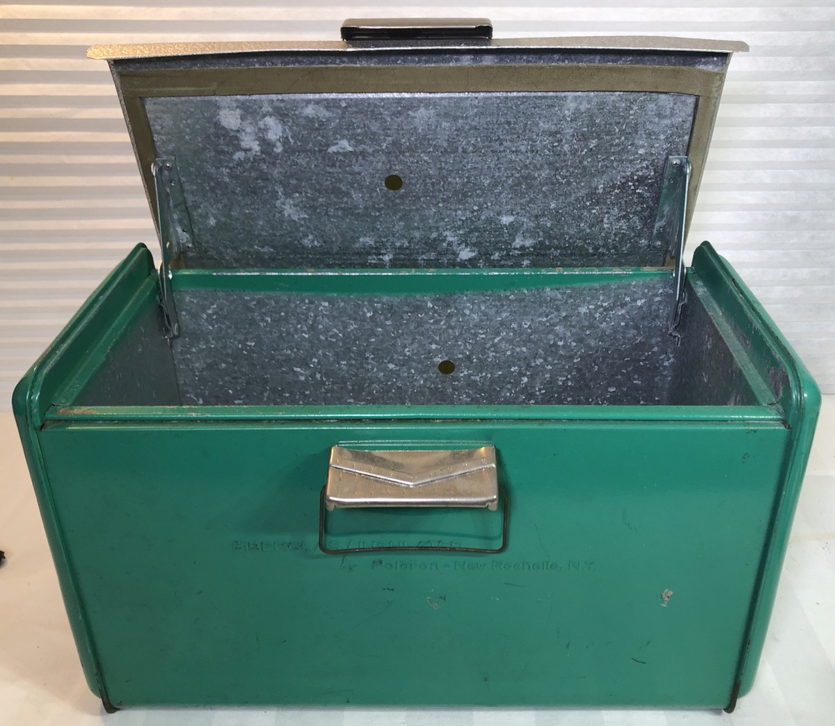 Vintage Poloron Metal Green Cooler Made In New Rochelle NY | eBay