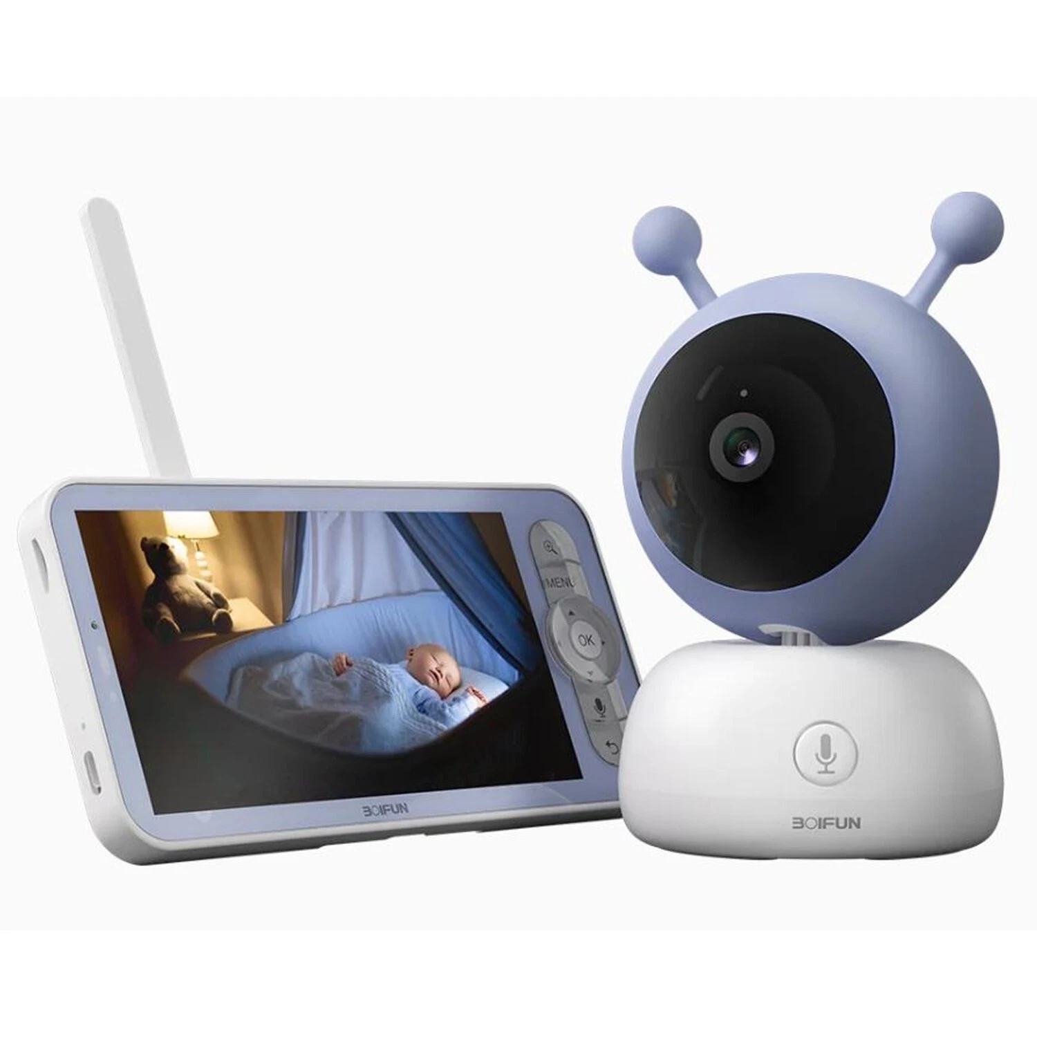BOIFUN 1080p Wifi Baby Monitor,App Control Baby Phone,Night Vision, 2-Way Audio