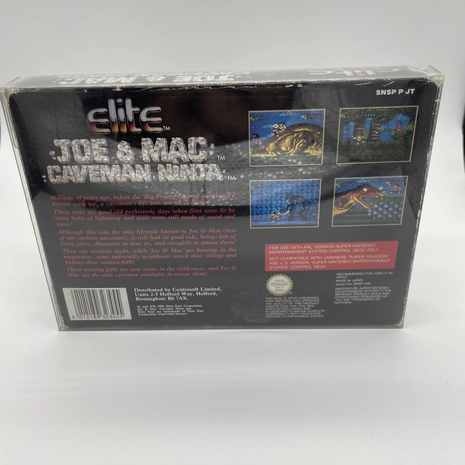 📼-SNES--JOE & MAC: CAVEMAN NINJA -CIB- Acceptable Box- - Image 2 of 4
