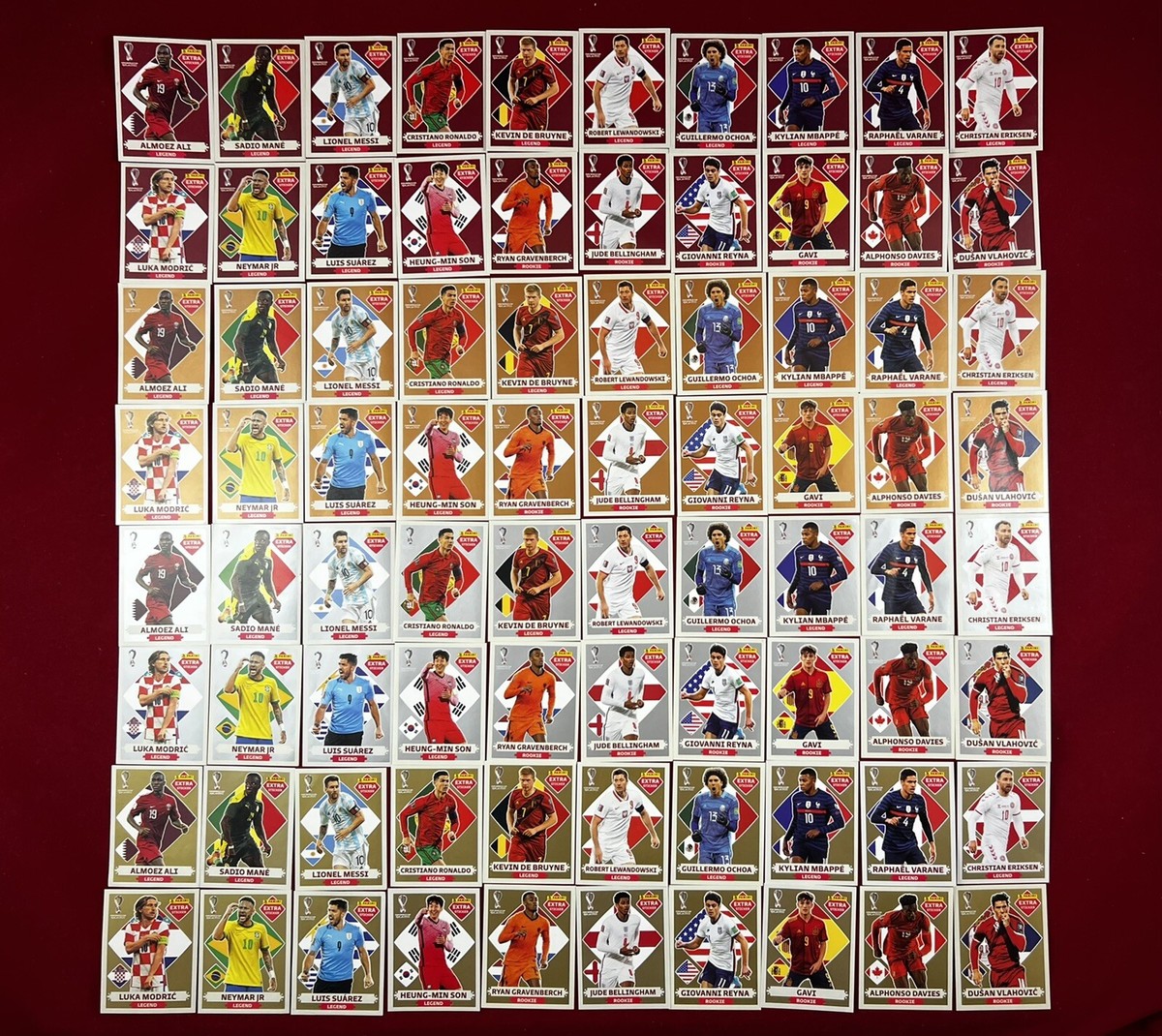 2022 PANINI PRIZMユスフ・ポウルセン& W杯公式ステッカーセット