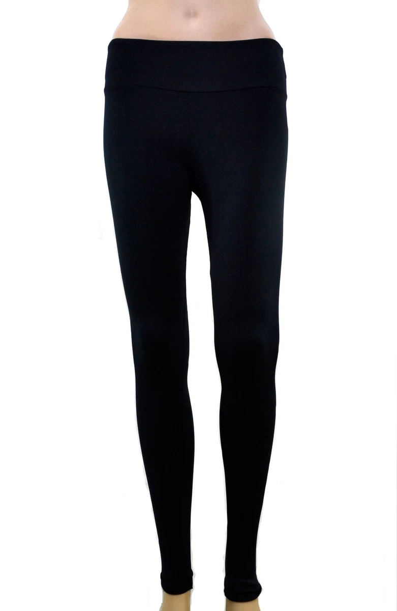 Matte top black leggings