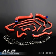 Fit For 02-06 Subaru Impreza Wrxsti Gdagdb Ej207 Red Silicone Radiator Hose