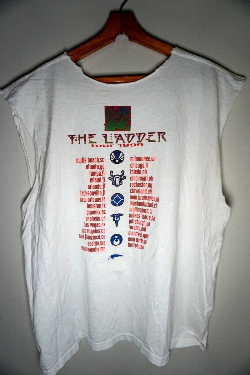 Vintage YES Band The Ladder Tour T Shirt 1999 Mens XXL 90s Rock 