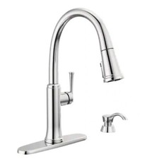 Brand New Delta Eldridge Pull Down Kitchen Faucet-Chrome 19842Z-SD-DST 