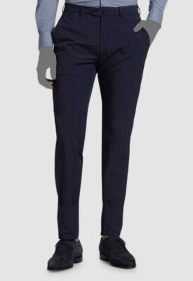 スーツ Emporio Armani basic trousers Emporio Armani Men's Blue Slim-Fit Suit Trousers Dress Pants Size