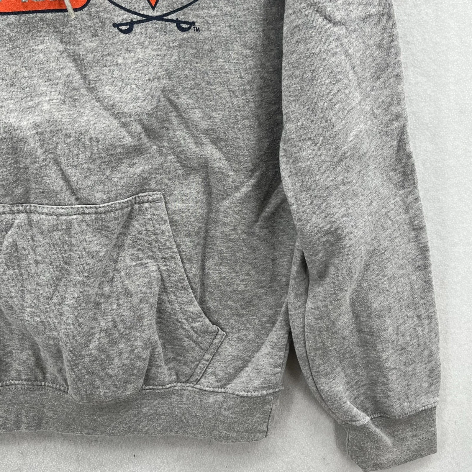 VETEMENTS Virginia Cavaliers Felpa con Cappuccio Pullover Adulto Piccolo Grigio Abbigliamento Cavalieri Grigio