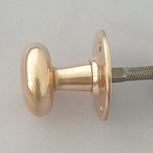 Boutons de porte en laiton breveté années 30 - Photo 4 sur 6