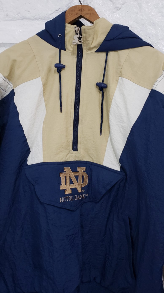 Vintage Notre Dame Starter Hoodie Jacket Fighting Irish Quarter