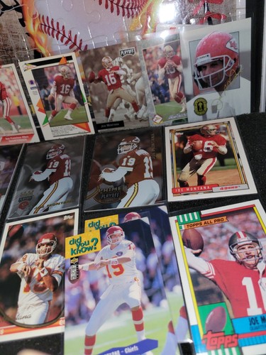Joe Montana Lot 125 Football Cards Lot Collection Base Inserts Topps Pro Set - Picture 11 of 20