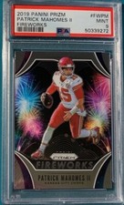 2019 Panini Prizm Football #FWPM Patrick Mahomes Fireworks PSA 9 