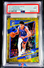 2021 KILLIAN HAYES PSA 9 MINT #20 GOLD FAST BREAK OPTIC PRIZM SSP #D /10 G5584