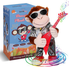 Dancing Monkey Plush Toy, Stuffed Toys, Dancing Singing, Body Shaking, and Guita