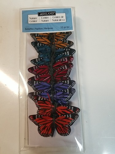 Ashland Floral Butterflies With Wire No Clip New in Box