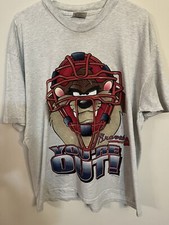 RARE GRAIL SHIRT VTG 1996 TAZ ATLANTA BRAVES T SHIRT XL LOONEY TUNES DEVIL TAZ