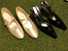 2 PAIRS LADIES SHOES SIZES 2.5 & 3 WEDDING DAY & EVENING WEAR KATZ & TOP LINE