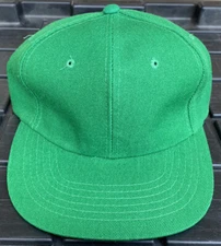NWOT Vintage 80s 90s Solid Green Youngan Snapback Hat Cap Wool Blend
