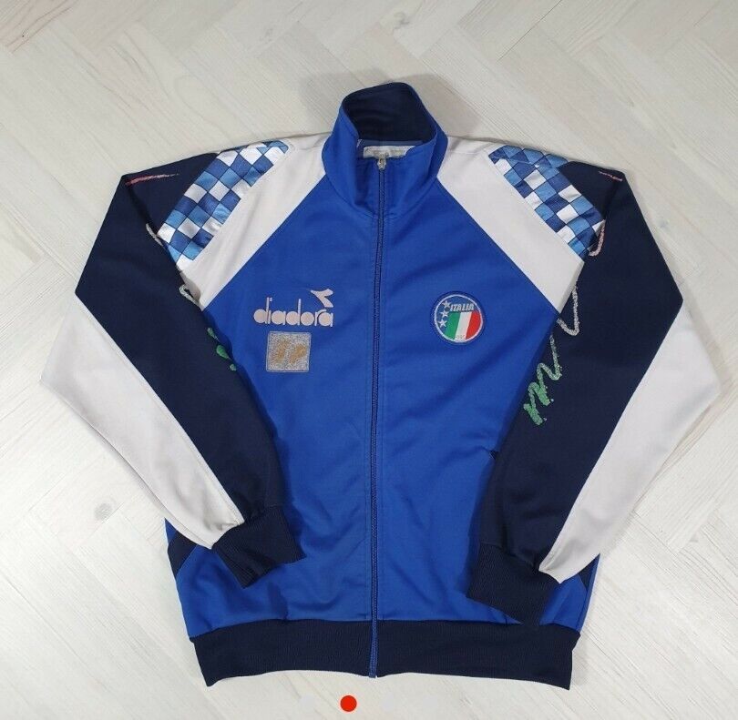 Vintage retro italy football player issue jacket 1990 - 1992 Vintage retro italy football player issue jacket 1990 - 1992