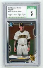 CSG 9 - 2021 Bowman Chrome VICTOR ACOSTA 1st Bowman Base #BCP-151 - MINT