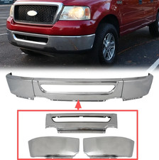 Chrome Steel Front Bumper Face Bar For 2006-2008 Ford F-150 Wo Fog Light Holes