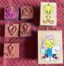 Rubber Stampede Looney Tunes Bed Time Tweety Bird Wood Mounted Rubber Stamp Foam