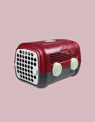 UNITED PETS Trasportino Rigido Cani e Gatti Made in Italy, Bordeaux, Incluso Tappetino