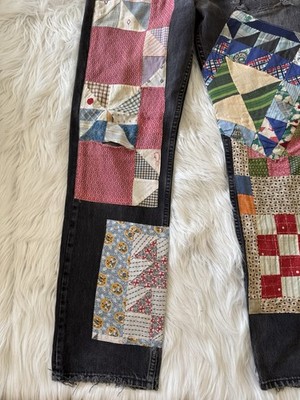 B Sides x Bode Levi's Patchwork Denim Jeans Distressed Black 32 | eBay