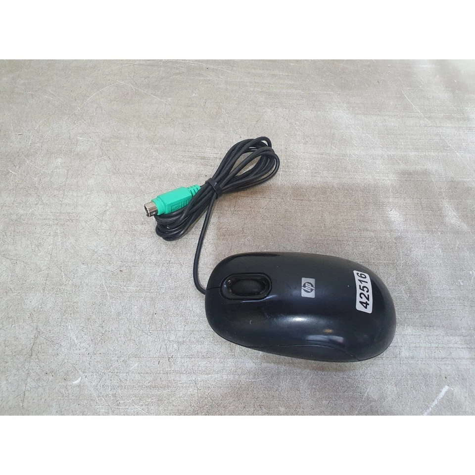 HP 5188-6230 Optical Mouse Black Wired 2 Buttons Scroll Wheel PS/2 for Desktop - Image 4 of 4