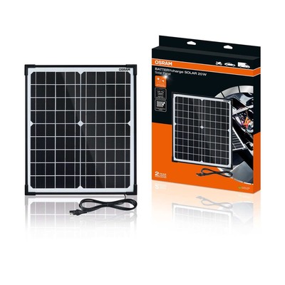 Batterieladegerät 1,11A 12V 3m Kabel OSRAM BATTERYcharge für Solarbetrieb 20W