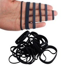 30 Pcs Assorted Sizes Black Rubber Bands Elastic Rubber Bands for Hiking Camping