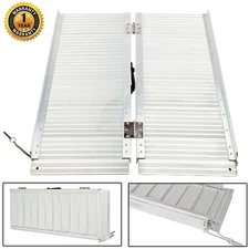 3ft Folding Portable Suitcase Mobility Wheelchair Threshold Ramp Aluminum New