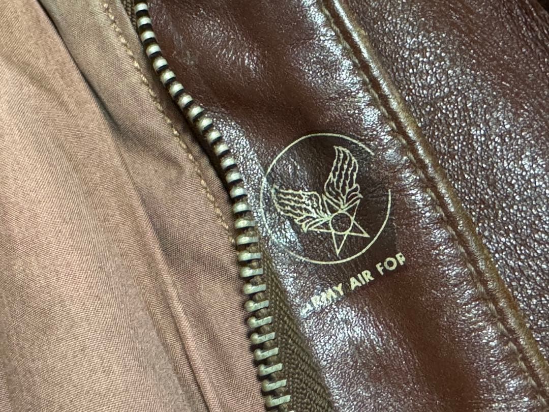 Buzz Rickson's A-2 Flight Jacket M  aged style le… - image 9