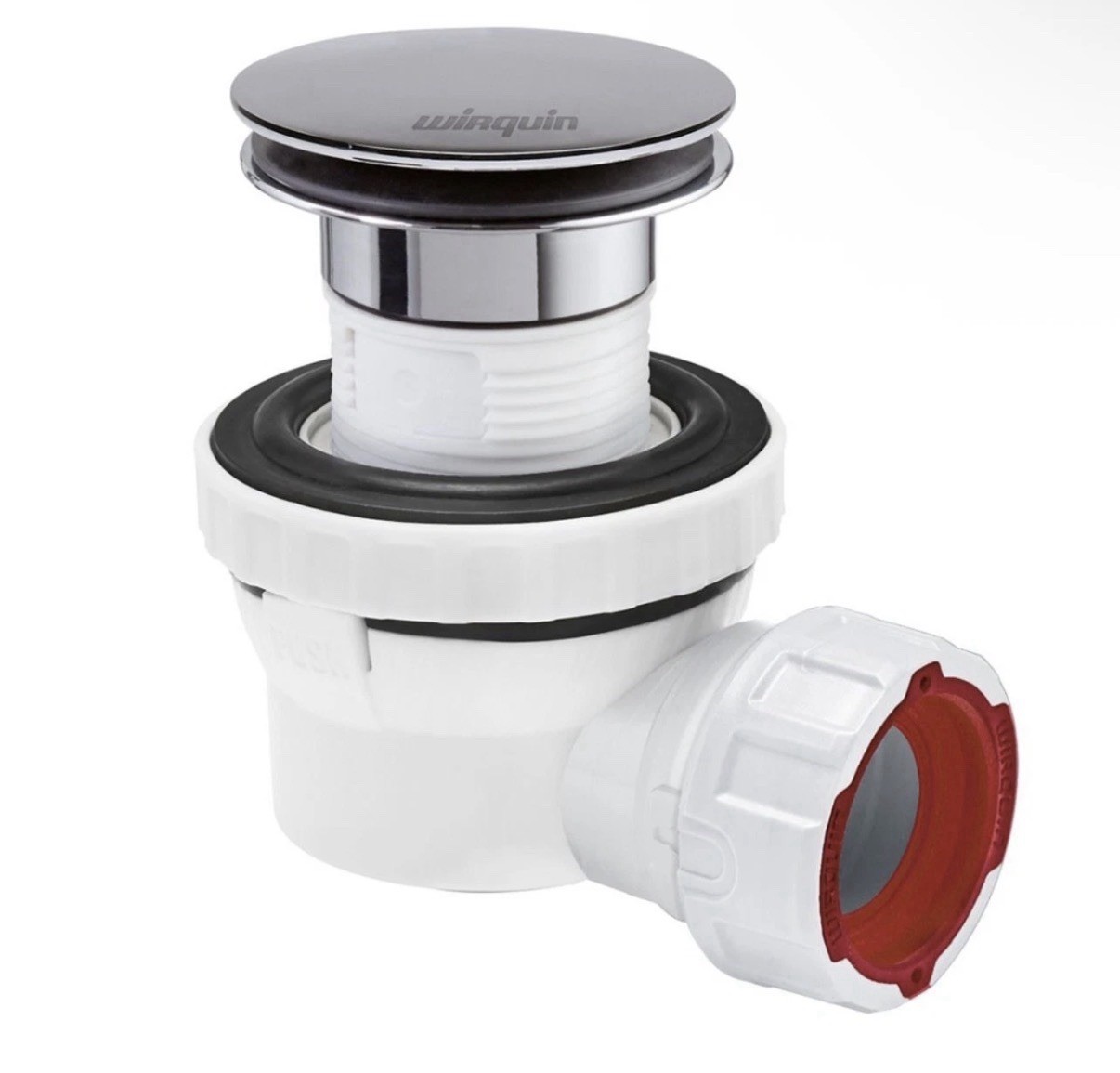 Wirquin 30724233 NANO 6.7 Basin Waste & Trap Chrome Ultra Compact 67mm Sink