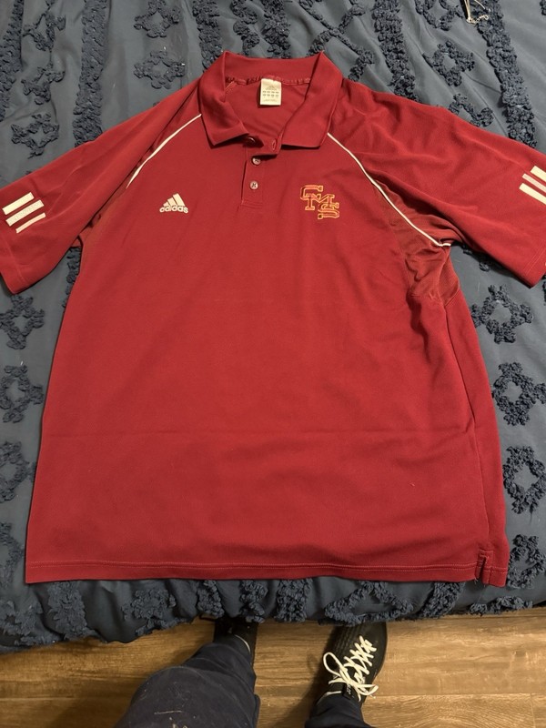 NCAA Claremont Mudd-Scripts  Adidas Tennis Team Polo Shirt Mens Large Ex