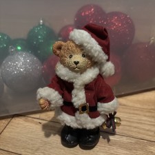 Russ Berrie vintage Santa teddy bear figurine figure decoration Christmas
