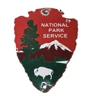 New ListingVintage National Park Sign - 7" Gas Service Station Pump Porcelain Arrow Sign