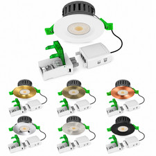 V-TAC LED Downlight 5W/8W Fire Rated Dimmable IP65 Multi CCT White 65mm