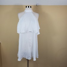 Show Me Your Mumu Kaitlin Ruffle Dress ~ White Sheen Size S