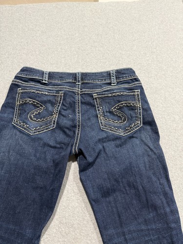 Silver Jeans Co. Jeans donna Suki dritto 34x32 blu punto spesso invecchiato - Foto 10 di 19