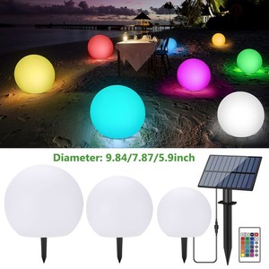 Solaire 16 Couleurs LED Ball Lights Garden Split Solar Panel Design Télécommande